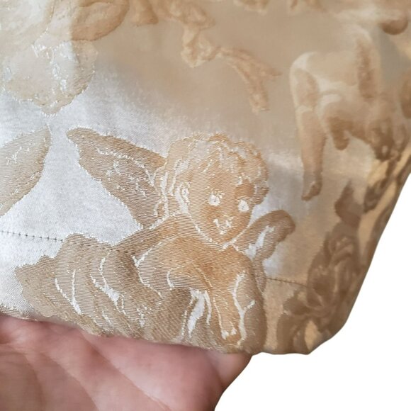 House of AAMA Mens Cherub Ogun Military Pants Tan Creme Jacquard Floral Print - Picture 12 of 15